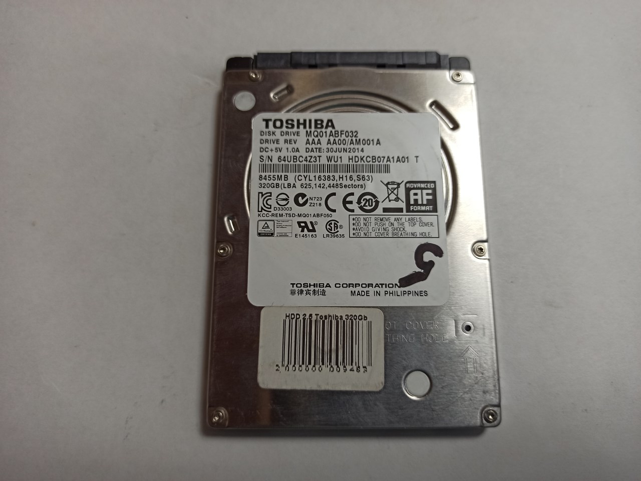 HDD 2.5 Toshiba 0.32Tb Slim